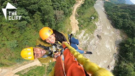 Worlds Highest Canyon Swing Kushma Nepal Couple Swing 2079 02