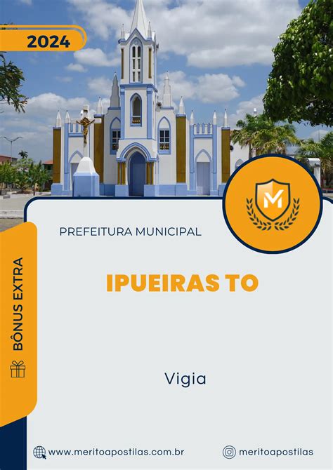 Apostila Vigia Prefeitura Ipueiras TO 2024 Mérito Apostilas