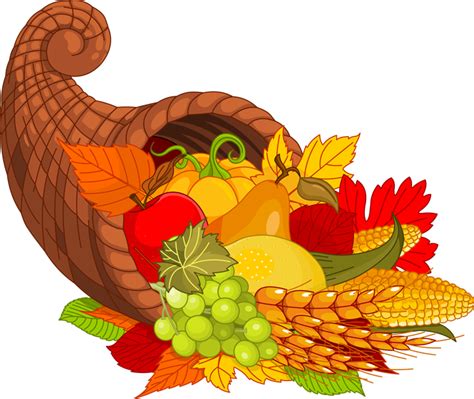 Gallery For > Happy Thanksgiving Cornucopia Clip Art | Clip art, Image cadeau, Dessin