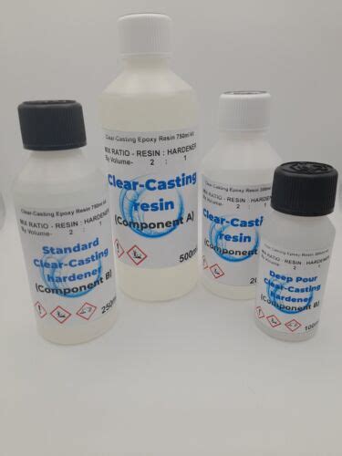 EPOXY RESIN 300ML 750ML 1LTR 1 5LTR KIT CRYSTAL CLEAR LOW VISCOSITY UV