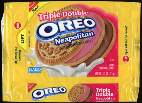 Ccnabisco Oreo Triple Double Neapolitan New Cookie Package