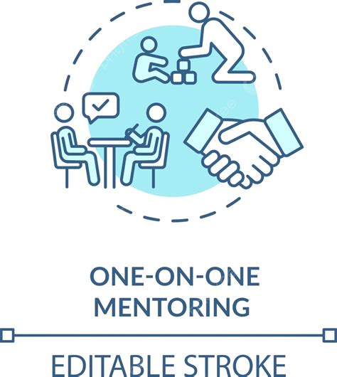 On On One Mentoring Concept Icon Graphic Mentoring Complex Vector