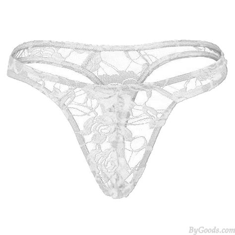 Sexy Creux Fleur Dentelle Lingerie Slips Taille Basse Respirant Sissy