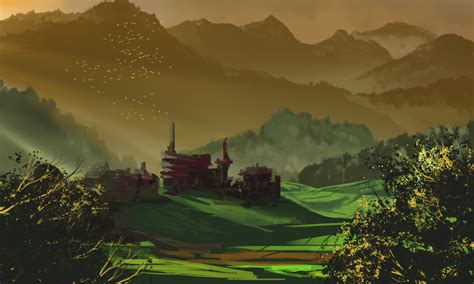 Landscape Speedpaint (~30mins.) by Alexandrowic on Newgrounds