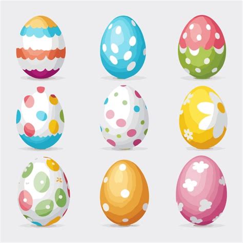 Premium Vector Easter Eggs Vector On White Background