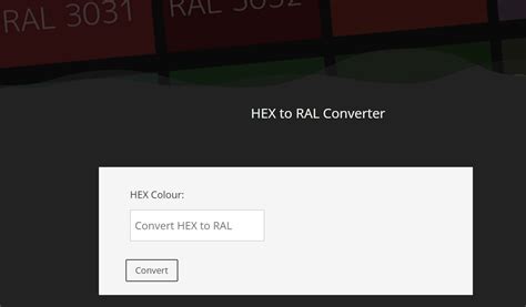 Top Hex To Ral Code Converters