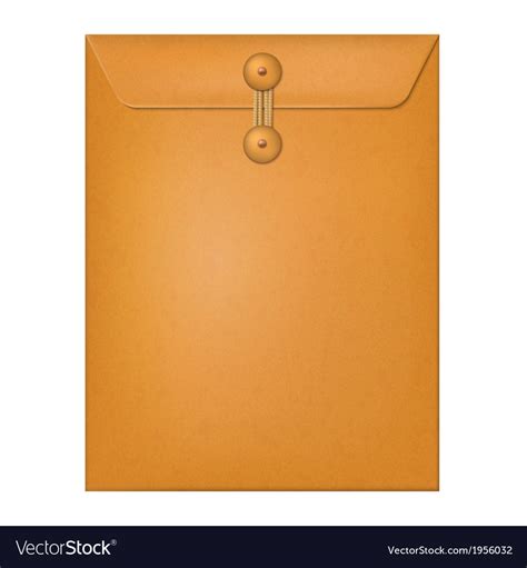 Manila Envelope Isolated On A White Background Vector Image