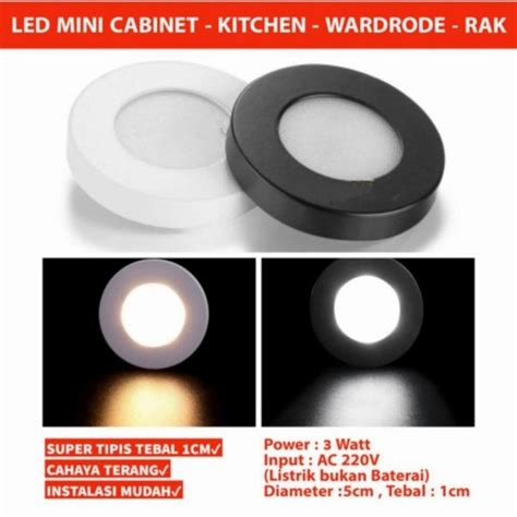 Jual Lampu Downlight LED Panel OUTBOW 3W Mini 3 W Watt BULAT OB SLIM Di