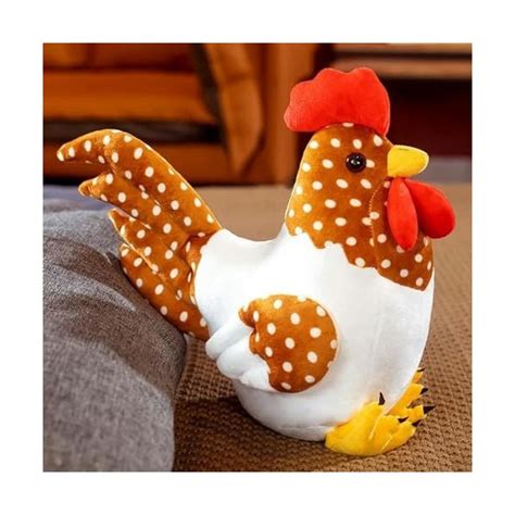 Coq Réaliste Poulet Peluche Jouets Animal en Peluche Poupée Kawaii