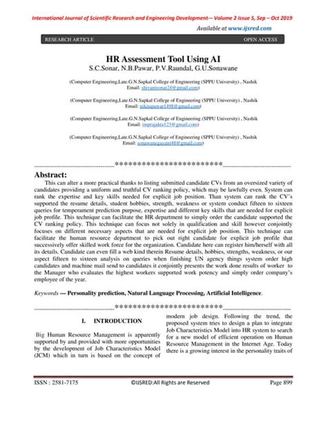 Hr Assessment Tool Using Ai Pdf