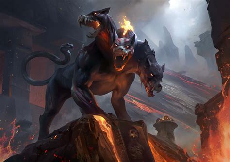 Download The Mythical Guardian Of Hades Cerberus