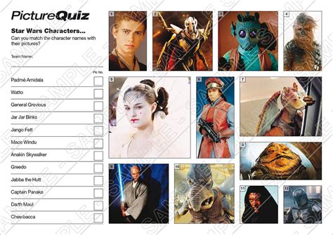 Quiz Number 001 with Star Wars Picture Round