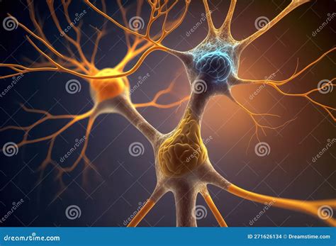 Neuron Network Brain Cells Human Nervous System And Brain Activity