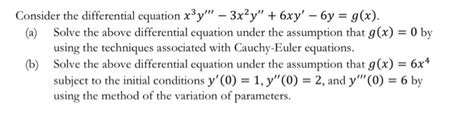 Solved Consider The Differential Equation X3y 3x2y