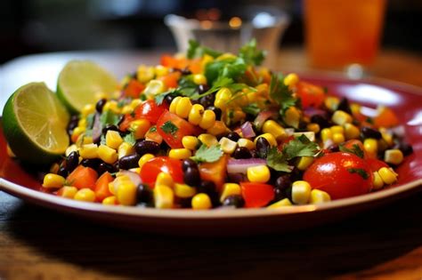 Salada De Feij O Preto E Milho Ao Estilo Mexicano Foto Premium