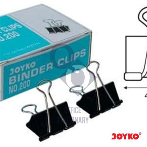 Jual Binder Clip 200 Joyko Klip Kertas Hitam 200 Shopee Indonesia