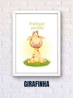 Girafinha Arte Para Quadro Bebe Safari Sentado Compre Produtos