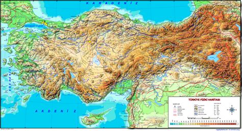 Türkiye Fiziki Haritası Türkiye Haritası