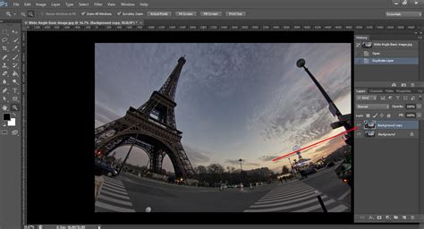 Fish Eye Correction Using Photoshop Adaptive Wide Angle