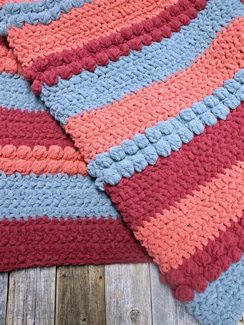 Triple Berry Chunky Crochet Throw Blanket Soft And Cozy A More Crafty Life