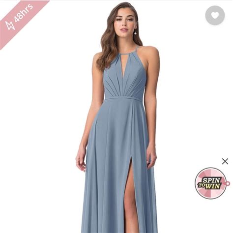 Azazie Dresses Azazie Evalleen Bridesmaid Dress In Dusty Blue