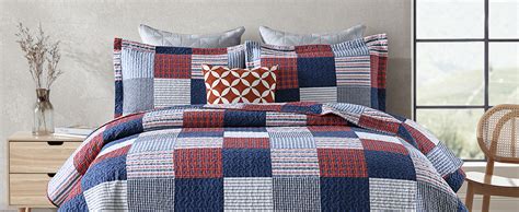 Amazon Kaloola Blue Queen Quilt Set Cotton Lightweight Bedspreads