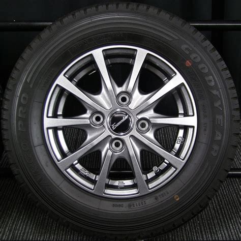 HOT STUFF ホットスタッフ Exceeder エクシーダー E03 124J 43 PCD100 4H ダークシルバー GOODYEAR グッドイヤー CARGO