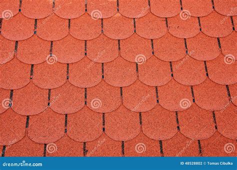 Red Roof Shingles Stock Photo - Image: 48528802