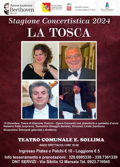 Domenica Al Teatro Sollima La Tosca Un Evento Imperdibile A Marsala