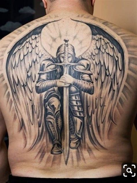 Guardian Angel Tattoos For Men Sleeve