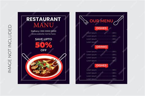 Premium Vector Restaurant Menu Design Template