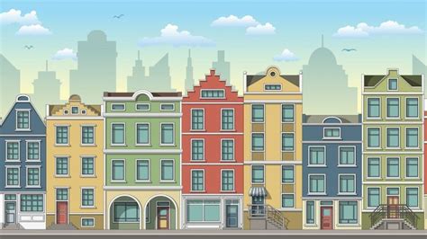 Pin By Mason Page On Haus Silhouetten Cartoon Background City