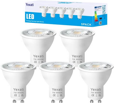 Yexati Gu10 Led Bulbs 550 Lumens 7w Equivalent To 50w Halogen Led Cool