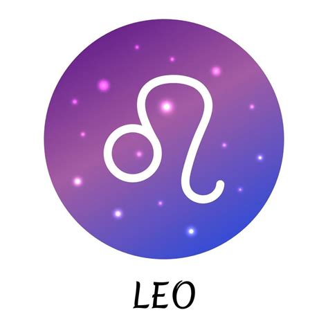 zodiac sign leo isolated vector icon zodiac symbol  starry