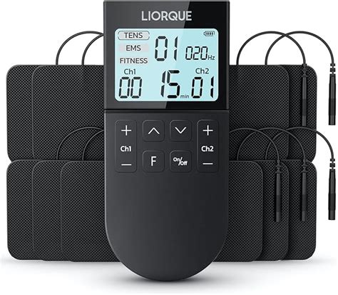 LIORQUE TENS Machine For Pain Relief Dual Channel TENS Unit EMS Muscle