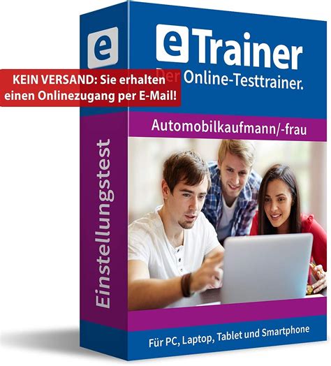 Einstellungstest Automobilkaufmann Automobilkauffrau 2024 ETrainer