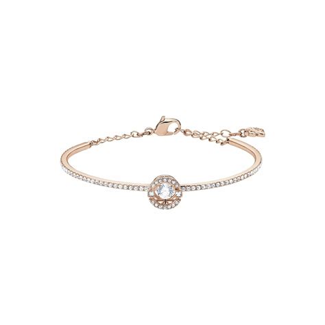 Achat Bracelet Jonc Swarovski Sparkling Dance En Métal Doré Rose Et Cristaux Swarovski