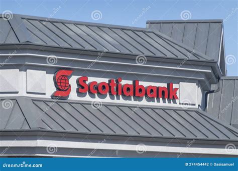 An Scotiabank Sign At Location Branch Building Editorial Photography