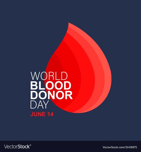 World Blood Donor Day Concept 14 June Royalty Free Vector