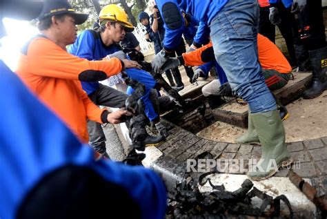 Pembersihan Saluran Air Dari Limbah Kabel Republika Online