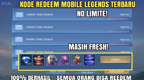 BURUAN REDEEM KODE REDEEM ML TERBARU KODE REDEEM MOBILE LEGENDS KODE