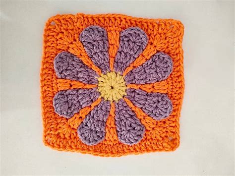 3d Daisy Granny Squares Crochet Pattern Pdf Etsy Australia