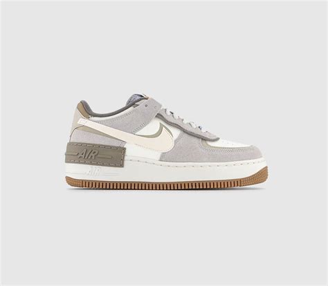 Nike Air Force 1 Shadow Trainers Sail Pale Ivory Sail Grey Fog Provence Purple Cave Unisex Sports