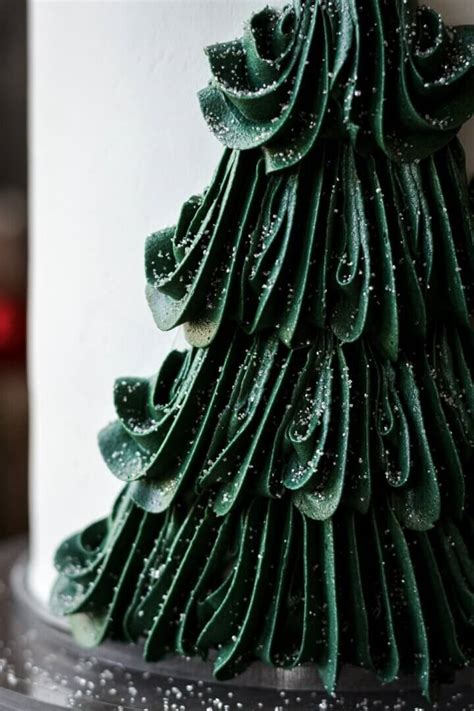 Buttercream Christmas Tree Cake Tutorial Curly Girl Kitchen