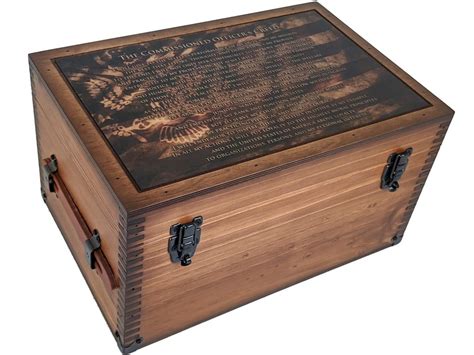 Laser Engraved Keepsake Box Relic Wood