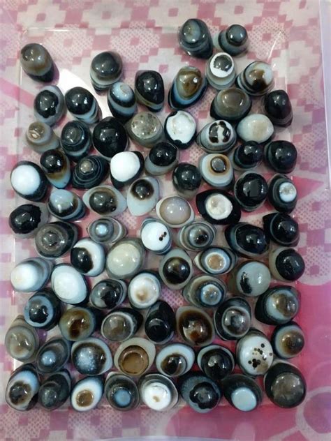 Black White Sulemani Hakik Eye Stone For Jewelry At Rs 100 Piece In Jaipur