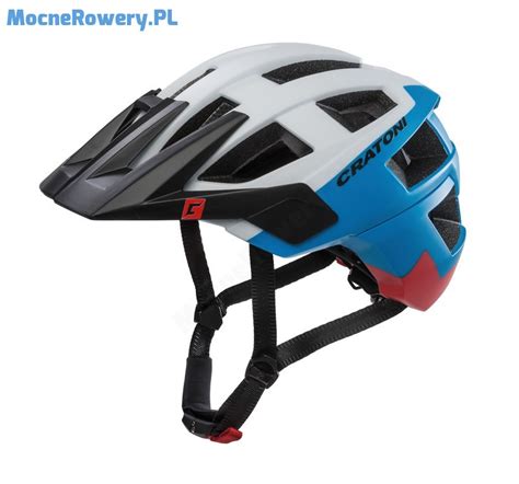 Kask Cratoni AllSet biały niebieski czerwony