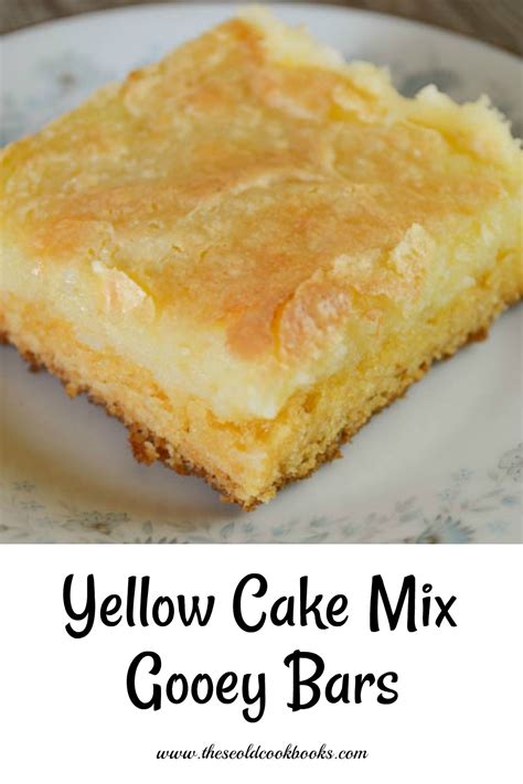 Yellow Cake Mix Gooey Bars Recipe With Just 6 Ingredients