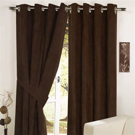 Faux Suede Eyelet Curtains