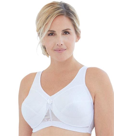 Glamorise Magiclift Active Support Wire Free Bra White Curvy